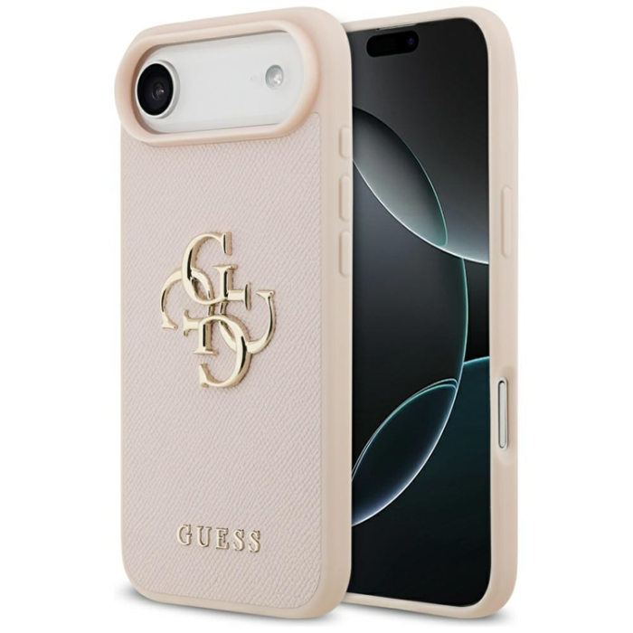 Guess - Guess iPhone 17 Air Mobilskal Grained Classic Logo - Rosa