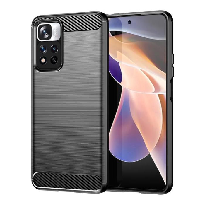 OEM - Carbon Flexible Skal Xiaomi Poco X4 NFC 5G - Svart