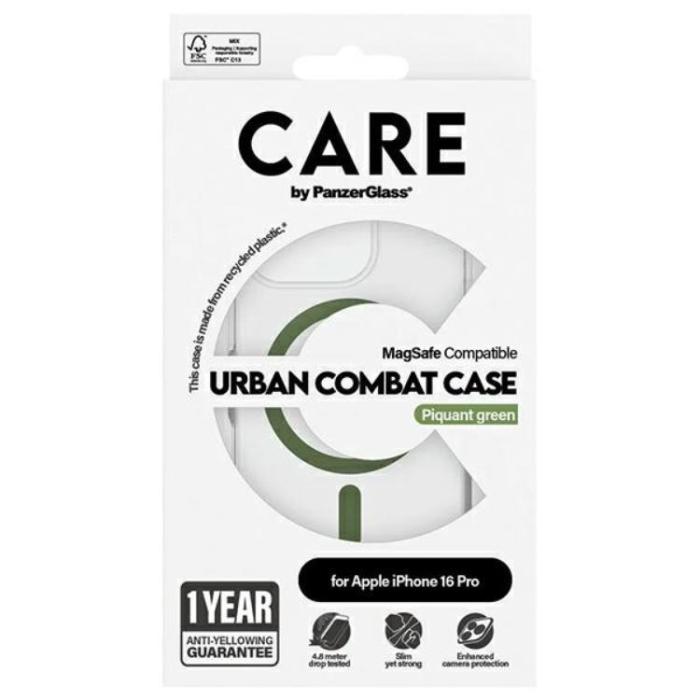 PanzerGlass - CARE By PanzerGlass iPhone 16 Pro Mobilskal MagSafe - Grön