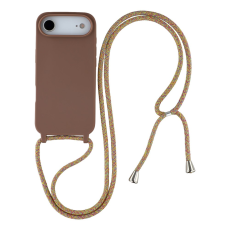 A-One Brand - iPhone 17 Air Mobilskal TPU Shockproof med Lanyard - Brun