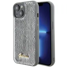 Guess - Guess iPhone 15 Mobilskal Sequin Script Metal - Silver