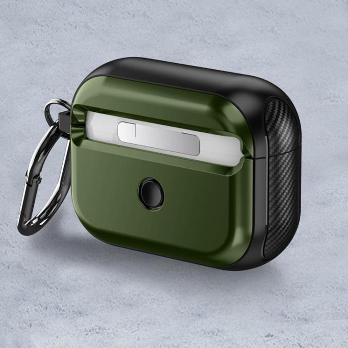Tech-Protect - Tech-Protect Apple Airpods Pro 1/2 Skal Defender Hook - Olivgrön
