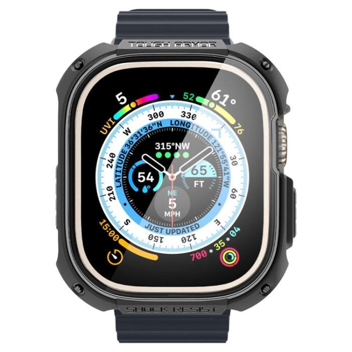 UTGATT - Spigen Apple Watch Ultra 1/2 (49mm) Skal Tough Armor - Svart