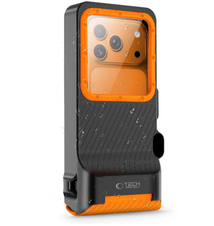 Tech-Protect Universala Vattentät Mobilväskor Diving - Svart/Orange | 2353 | AlltMobil