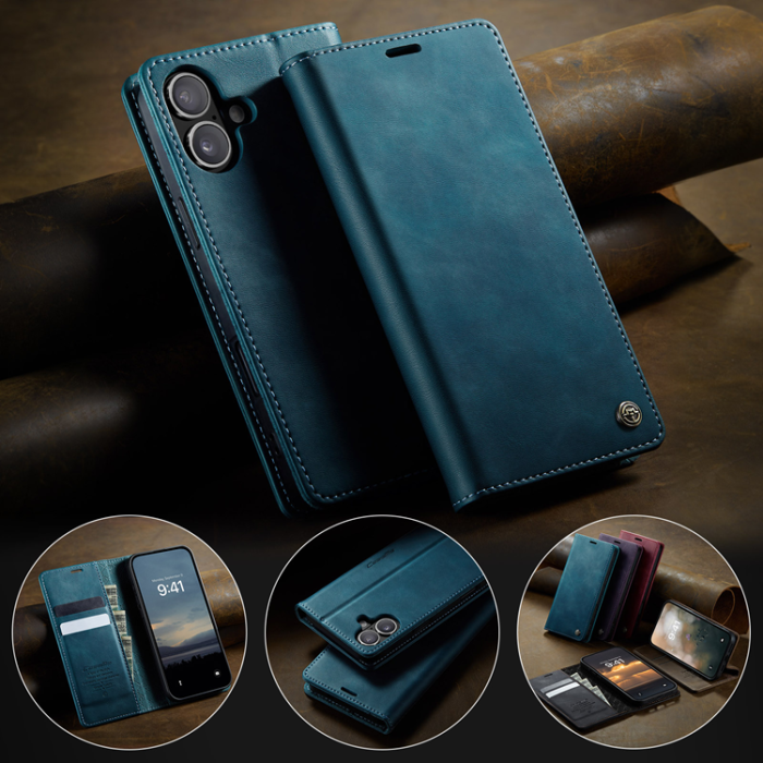 Caseme - Caseme iPhone 17 Plånboksfodral RFID Blocking 033 Series - Grön