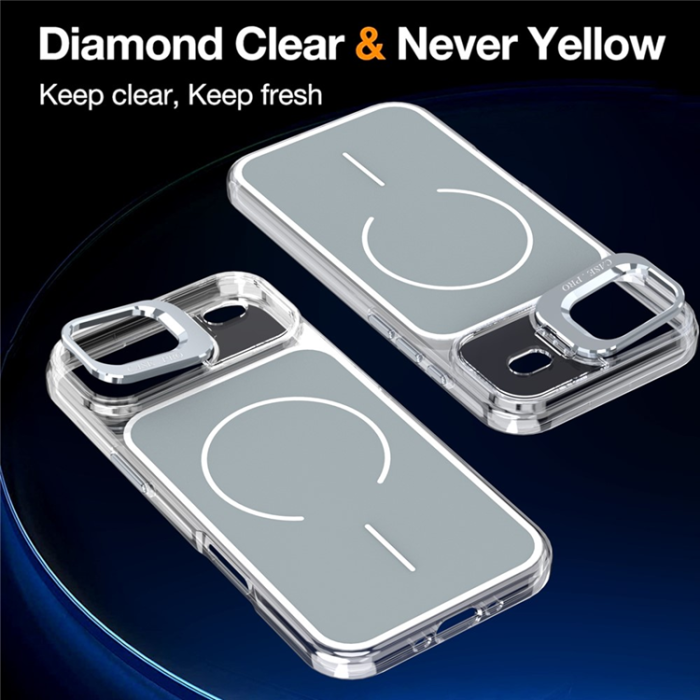 A-One Brand - iPhone Air Mobilskal MagSafe Lens Kickstand TPU + PC - Grå