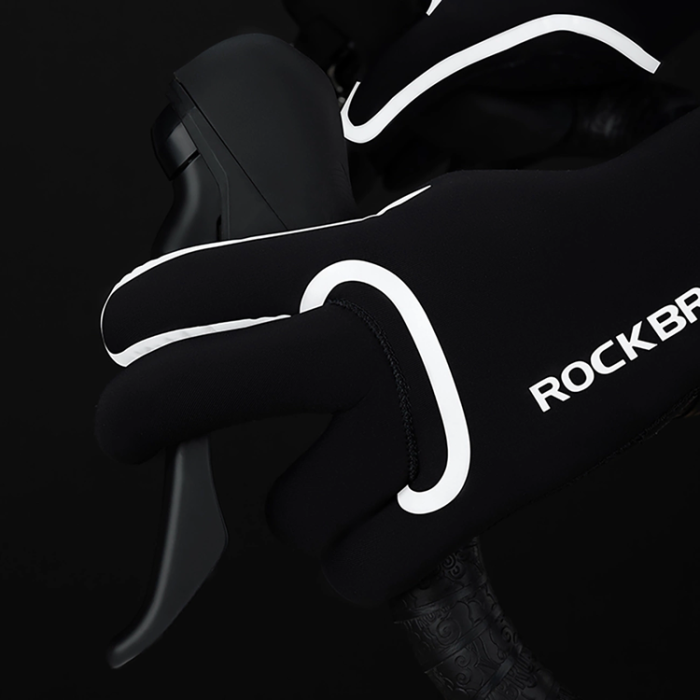 Rockbros - Rockbros Vattentäta Cykelhandskar, Full, Storlek: S/M - Svart