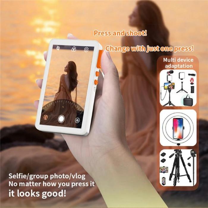 OEM - 8in1 Multifunktionell Mobilselfie Livestreaming Skärmspeglingsenhet X40F - Vit