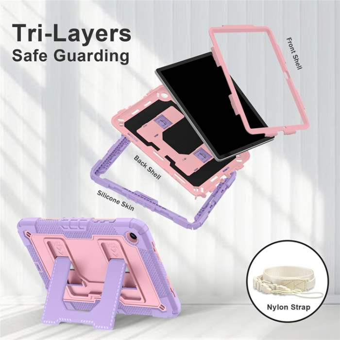 A-One Brand - Galaxy Tab A9 Plus Skal Kickstand Med Rem Anti Drop