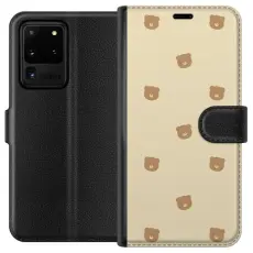 Gustaf - Pl&aring;nboksfodral till Samsung Galaxy S20 Ultra med Bj&ouml;rnm&ouml;nster