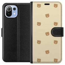 iSecrets - Pl&aring;nboksfodral till Xiaomi Mi 11 Lite med Bj&ouml;rnm&ouml;nster