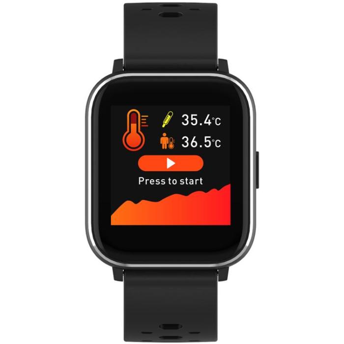 UTGATT5 - DENVER Smartwatch Kroppstemp/Hjärtfrekvens/IP67 - Svart