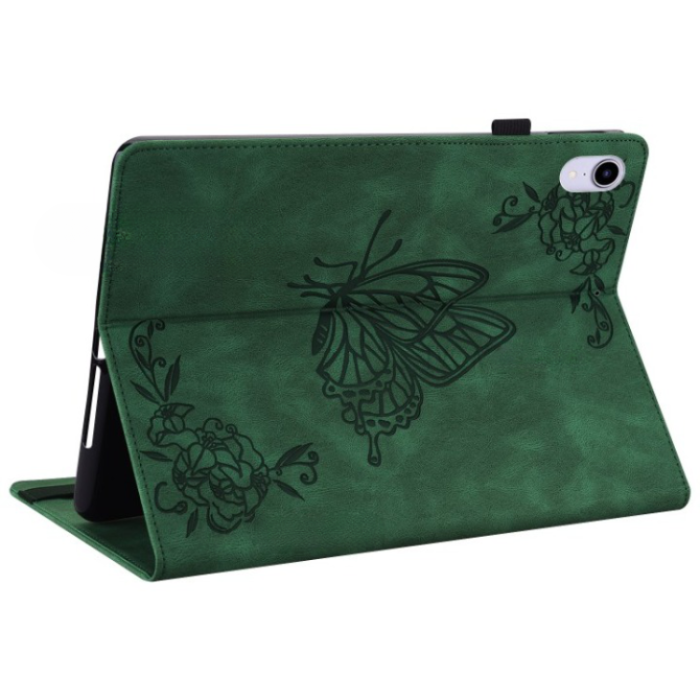 OEM - iPad mini 6 (2021) Fodral Imprinted Butterfly Flower - Grön