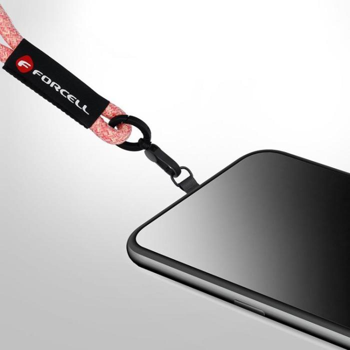 Forcell - Forcell Handled Mobilrem Lanyard med Justerbar Längd - Rosa