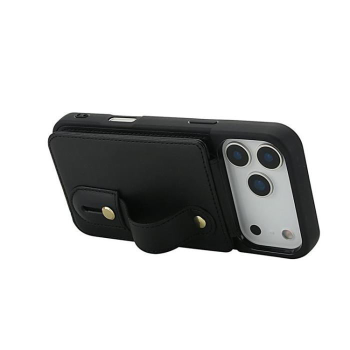 A-One Brand - iPhone 17 Pro Max Mobilskal korthållare Med Axelrem - Svart