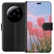 iSecrets - Pl&aring;nboksfodral till Xiaomi 13 Ultra med Rosa Tulpaner