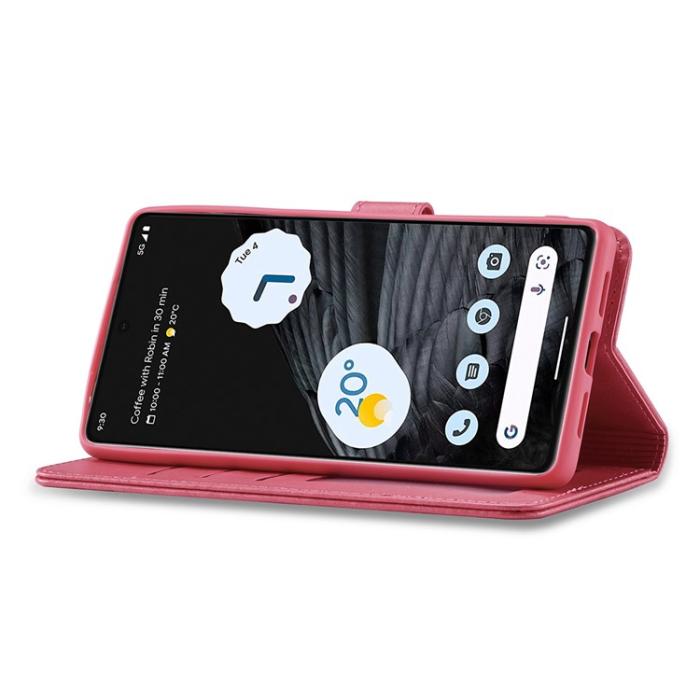 LC.imeeke - LC.IMEEKE Google Pixel 7 Plånboksfodral Calf Texture - Rosa