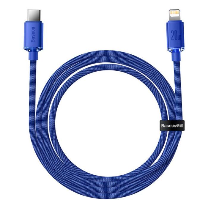 BASEUS - Baseus Crystal USB-C till Lightning kabel 20W 1.2m - Blå
