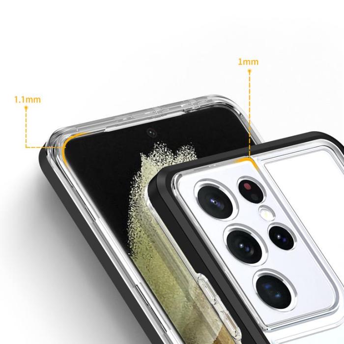 OEM - Galaxy S21 Ultra 5G Skal Clear 3in1 - Svart
