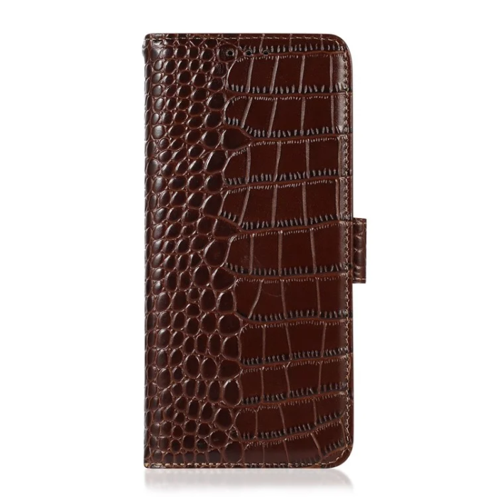 A-One Brand - Sony Xperia 1 VII Plånboksfodral Crocodile Texture - Brun