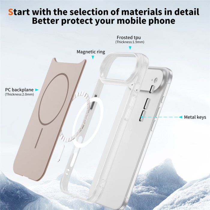 A-One Brand - iPhone Air Mobilskal MagSafe Skin Touch TPU PC - Guld