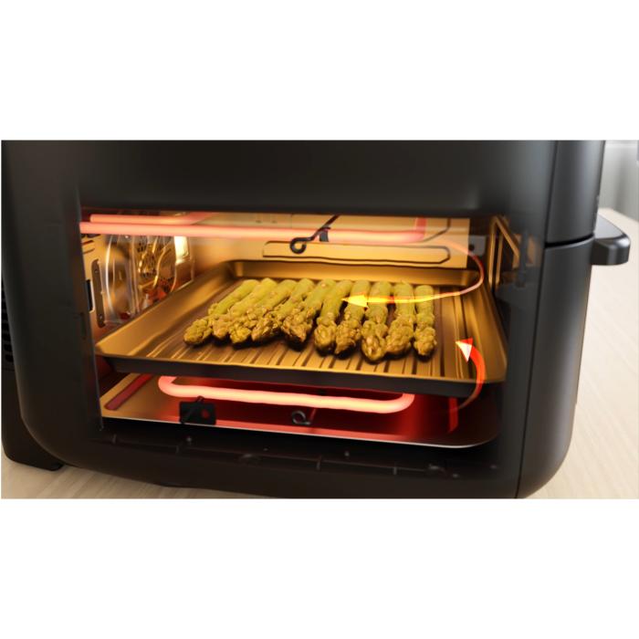 Midea - Midea Airfryer 2in1 Kombination med Ugn 6.4 + 4.4 Liter
