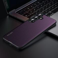 SULADA - SULADA Mobilskal till Galaxy S25+ MagSafe Metallram PU+TPU Lila