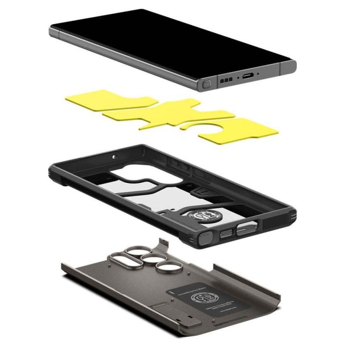 UTGATT1 - Spigen Galaxy S23 Ultra Skal Tough Armor - Gunmetal