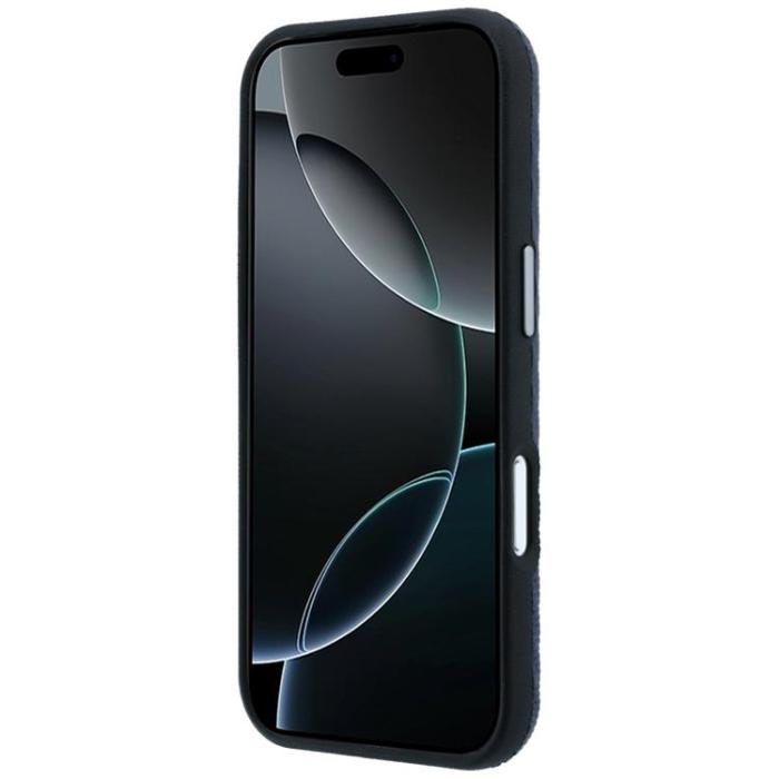Mercedes - Mercedes Mobilskal för iPhone 17 Pro Max MagSafe Läder Wood Effect - Marinblå