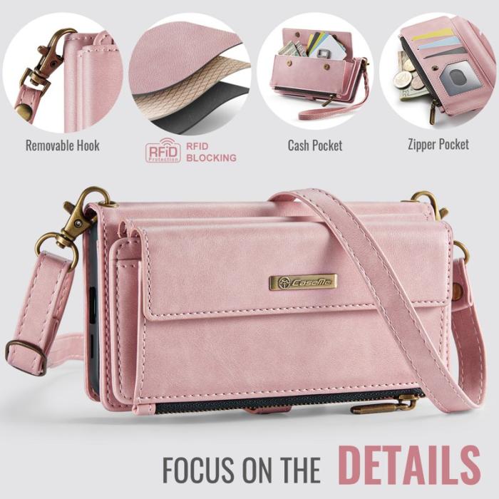 Caseme - CaseMe Plånboksfodral för Samsung Galaxy S26 Konstläder RFID - Rosa