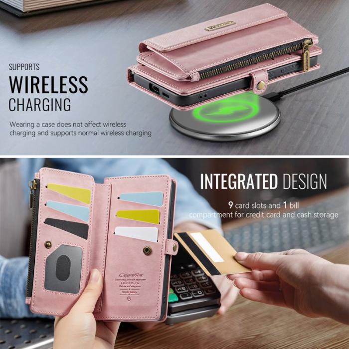 Caseme - CaseMe Plånboksfodral för Samsung Galaxy S26 Konstläder RFID - Rosa