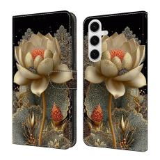 OEM - Pl&aring;nboksfodral f&ouml;r Samsung Galaxy S26 F&auml;llbart St&auml;ll Konstl&auml;der Gyllene lotus