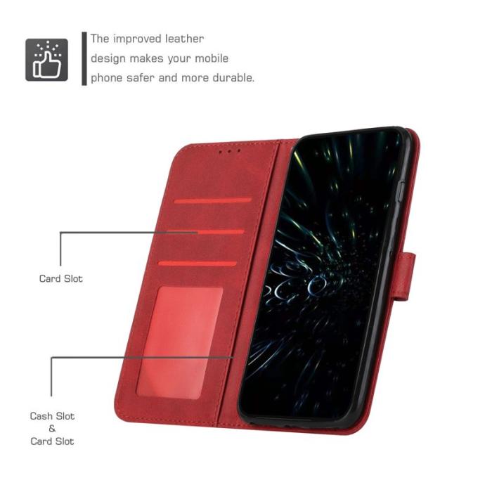 OEM - Plånboksfodral för Samsung Galaxy S26 Fällbart med Ställning - Röd