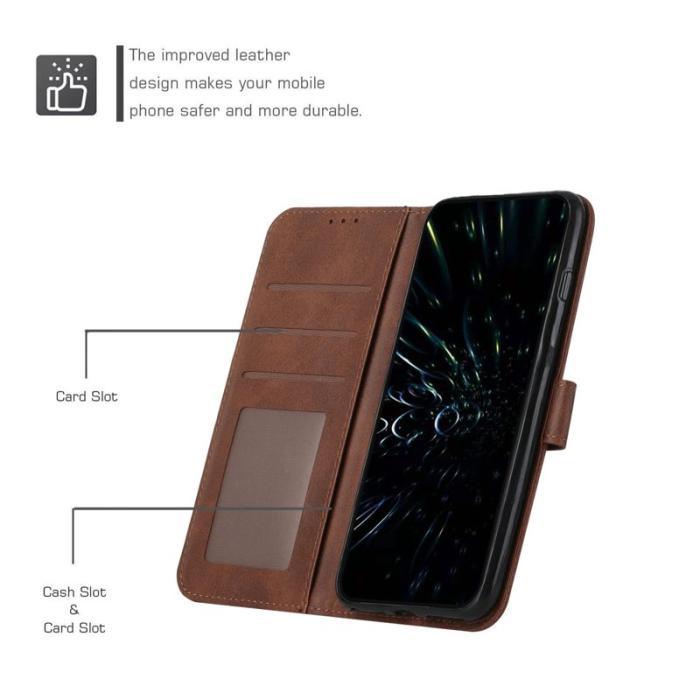 OEM - Plånboksfodral för Samsung Galaxy S26 Fällbart Ställ - Konstläder - Brun