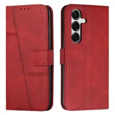 OEM - Pl&aring;nboksfodral f&ouml;r Samsung Galaxy S26 F&auml;llbart med St&auml;llning - R&ouml;d