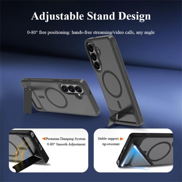 LeReach - LeReach Mobilskal för Samsung Galaxy S26 Plus Magnetiskt Kickstand - Svart