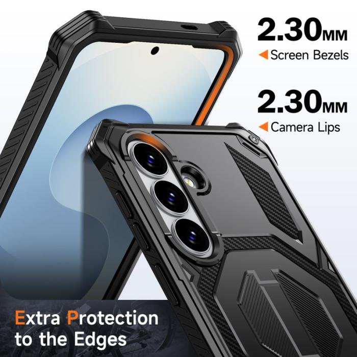 OEM - Mobilskal för Samsung Galaxy S26 Plus Magnetiskt TPU + PC Kickstand - Svart
