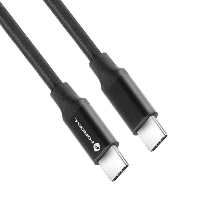 Forcell - FORCELL USB-C till USB-C kabel QC4.0 PD100W / 4K / 20Gbit/s 1m