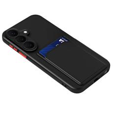 OEM - Mobilskal f&ouml;r Samsung Galaxy S26 Flexibelt TPU med kortfack - Svart
