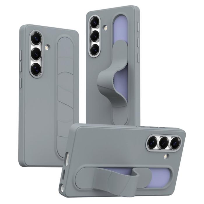OEM - Mobilskal för Samsung Galaxy S26 Plus Kickstand PC + Silikon - Grå