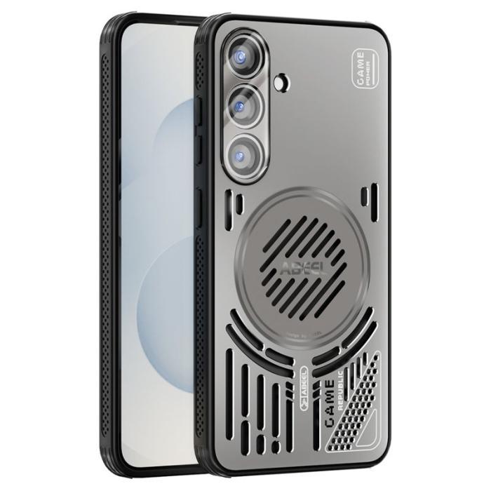 ABEEL - ABEEL Samsung Galaxy S25 Magnetiskt Fodral Aluminium Grå