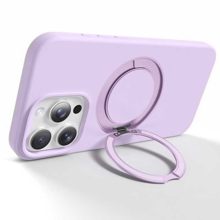 A-One Brand - iPhone 16 Pro Mobilskal MagSafe Silikon Roterande Kickstand