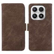 ABEEL - ABEEL Xiaomi 17 Pl&aring;nboksfodral Konstl&auml;der Folio St&auml;ll Brun