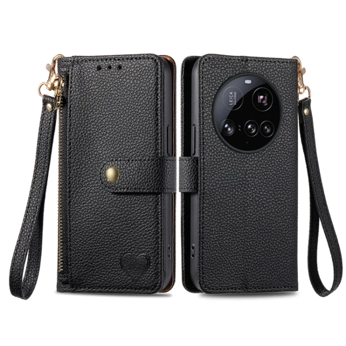 A-One Brand - Xiaomi 15 Ultra Plånboksfodral RFID Blocking Zipper - Svart