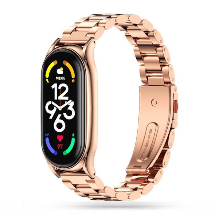 UTGATT1 - Xiaomi Mi Smart Band 7 Stainless Armband - Rose Guld