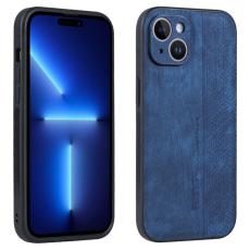 AZNS - AZNS Mobilskal till iPhone 15 Plus Anti-Scratch PU L&auml;der - Bl&aring;