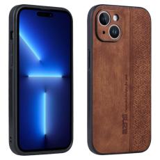 AZNS - AZNS Mobilskal till iPhone 15 Plus Anti-Scratch PU L&auml;der - Brun