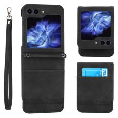 DIERFENG - DIERFENG DF-03 Pl&aring;nboksfodral f&ouml;r Samsung Galaxy Z Flip7 FE 5G - Svart
