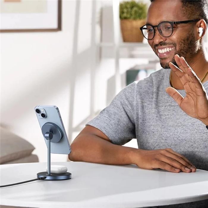 Ugreen - Ugreen 2in1 MagSafe Trådlös Laddare iPhone, Airpods - Svart