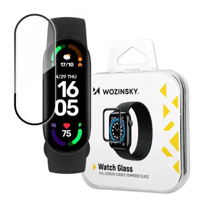UTGATT1 - Wozinsky Xiaomi Mi Band 6 Härdat Glas Hybrid - Svart